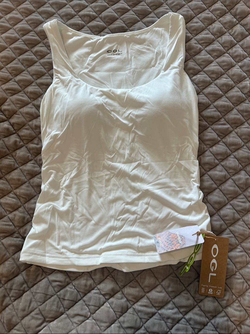 OGL White Scoop Neck Tank